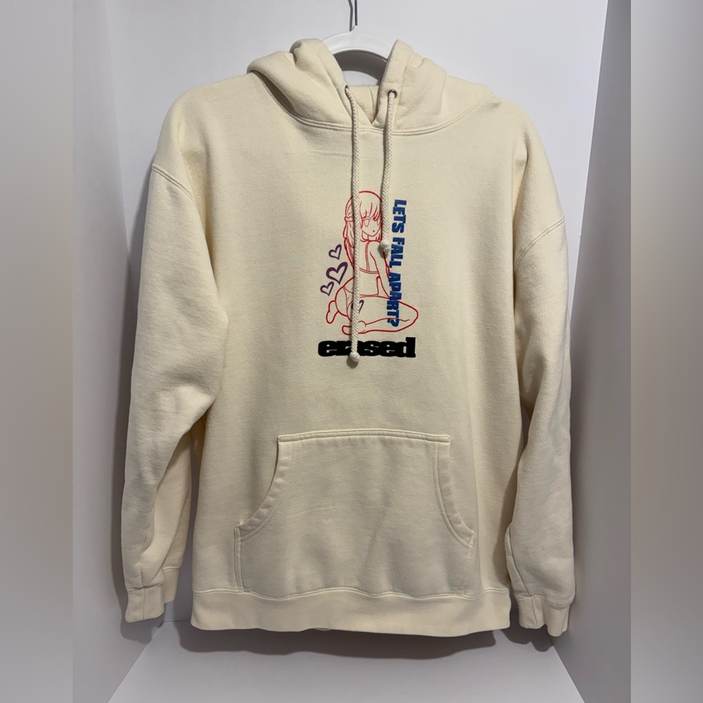 Erased Project “ Lets Fall Apart” Anime Girl Pullover Hoodie Size L